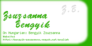 zsuzsanna bengyik business card